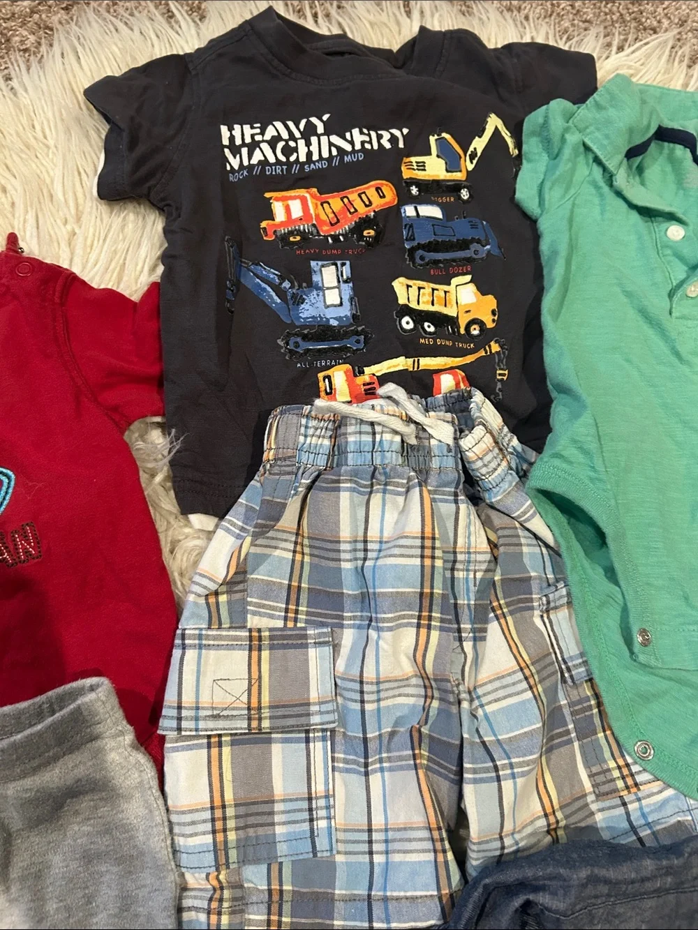 12 month boy mixed brands-Oshkosh Carters, Jumping Beans etc- Short sleeves